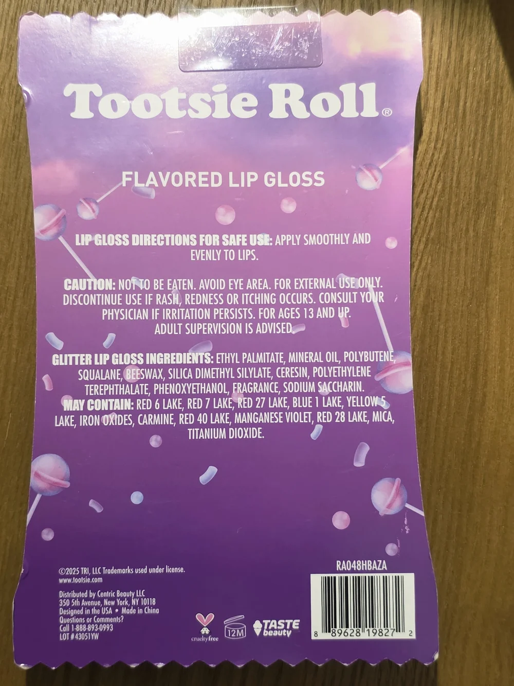 Taste Beauty Tootsie Roll Candy Flavored Lip Gloss Set - 5 Pack - New